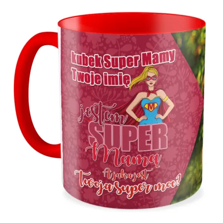 FOTO Kubek czerwony 330ml dla MAMY